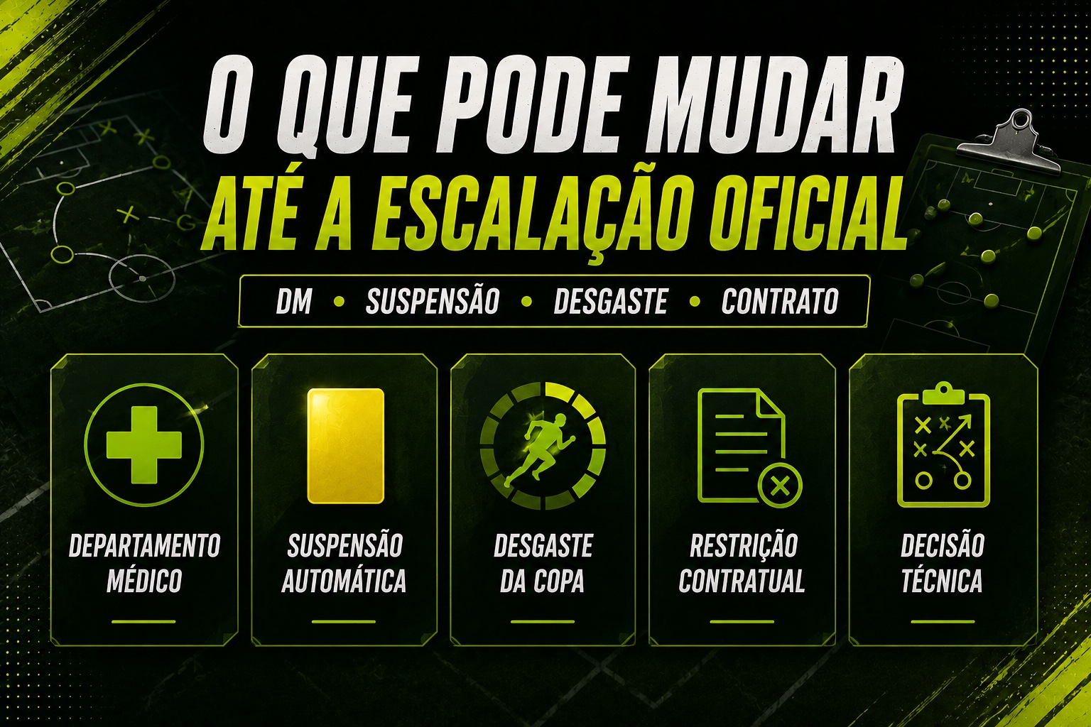 O que pode mudar nas escalações oficiais do Brasileirão