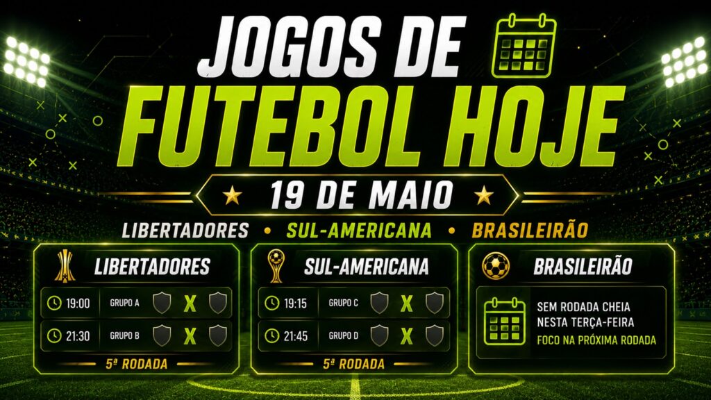 Jogos de futebol hoje, 19 de maio: Libertadores, Sul-Americana e o foco no Brasileirão